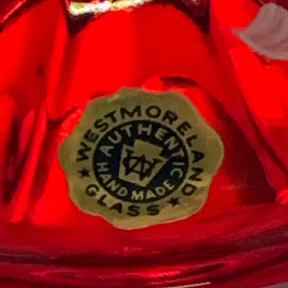 Vintage Westmoreland Glass Colonial Ruby Red Covered Candy Dish - Picture 11 of 11